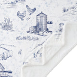 Farm Life Campfire Sherpa Throw - Blue