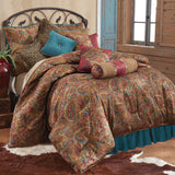 San Angelo Comforter Set, Teal & Leopard Full / Teal