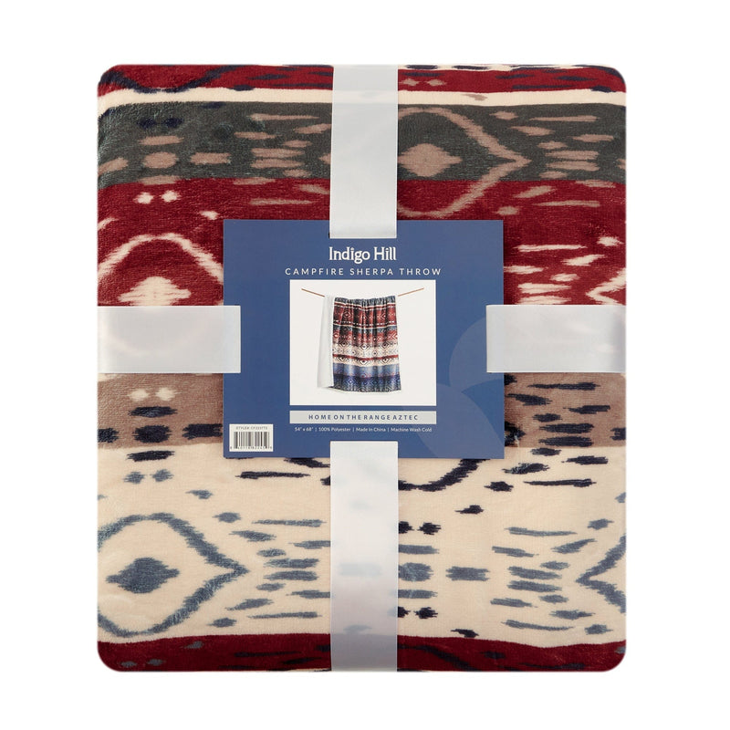 Home on the Range Aztec Campfire Sherpa Throw