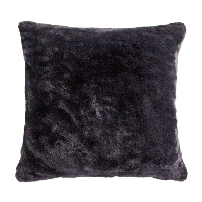 Ruched Rabbit Euro Pillow Black Pillow