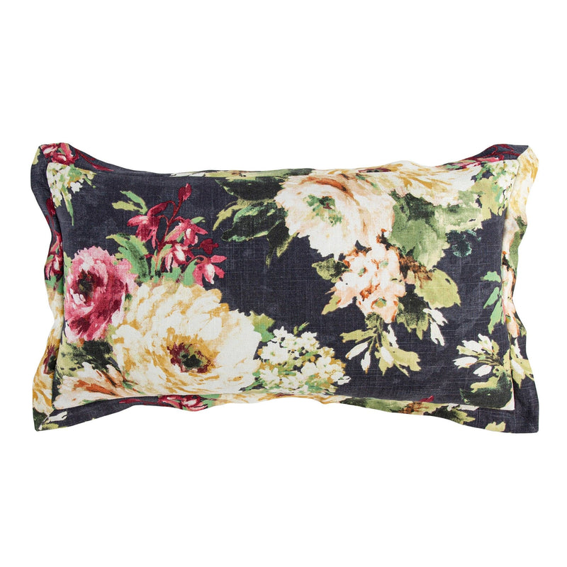 Peony Kidney Pillow Charcoal Pillow