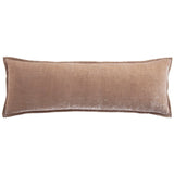 Stella Faux Silk Velvet Long Lumbar Pillow Dusty Rose Pillow