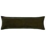 Stella Faux Silk Velvet Long Lumbar Pillow Fern Green Pillow