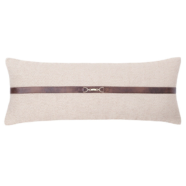 Herringbone Buckle Detailed Lumbar Pillow Pillow