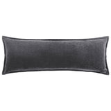 Stella Faux Silk Velvet Long Lumbar Pillow Slate Pillow