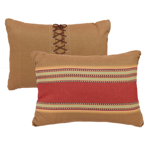 Pillow with Shoe Lace Design
