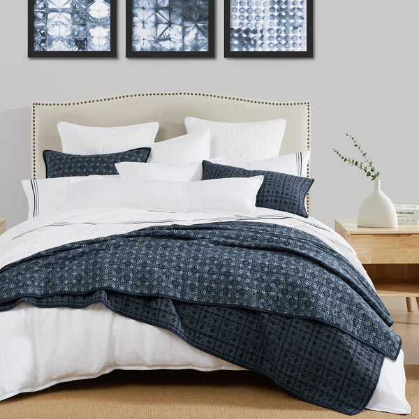 Indigo Reversible Quilt Set Quilt