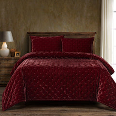 Stella velvet in Garnet Red
