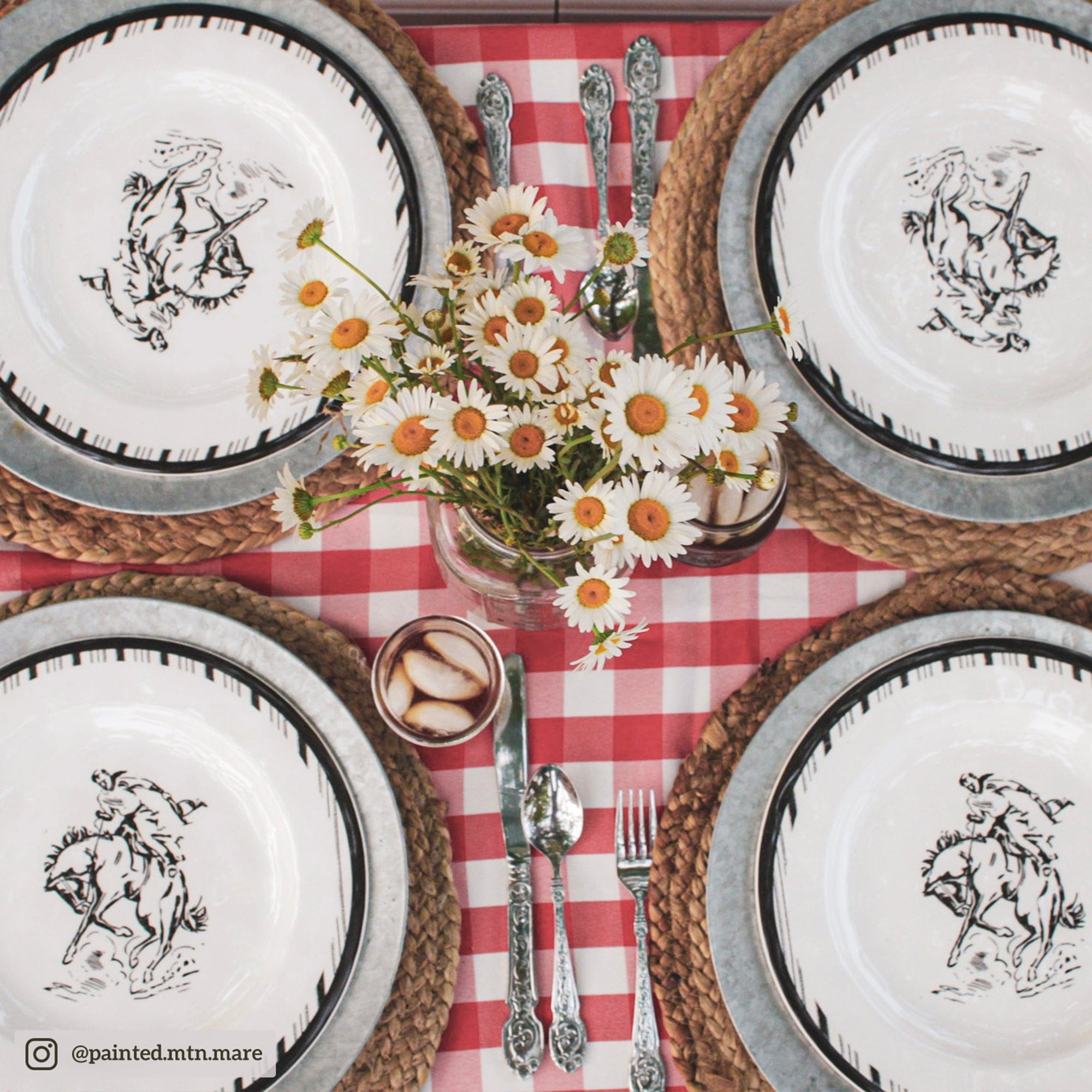 Ranch Life 14PC Melamine Dinnerware Set | HiEnd Accents
