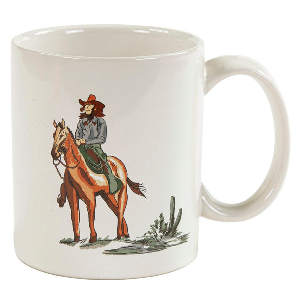Ranch Life Cowgirl Mugs, Set of 4