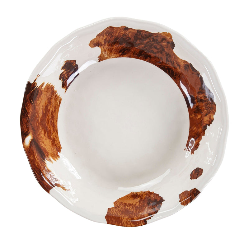 Elsa Cowhide Melamine Serving Bowl Serving Bowl