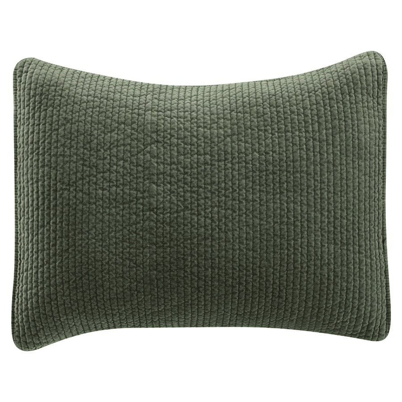Stonewashed Cotton Quilted Velvet Pillow Sham Sham