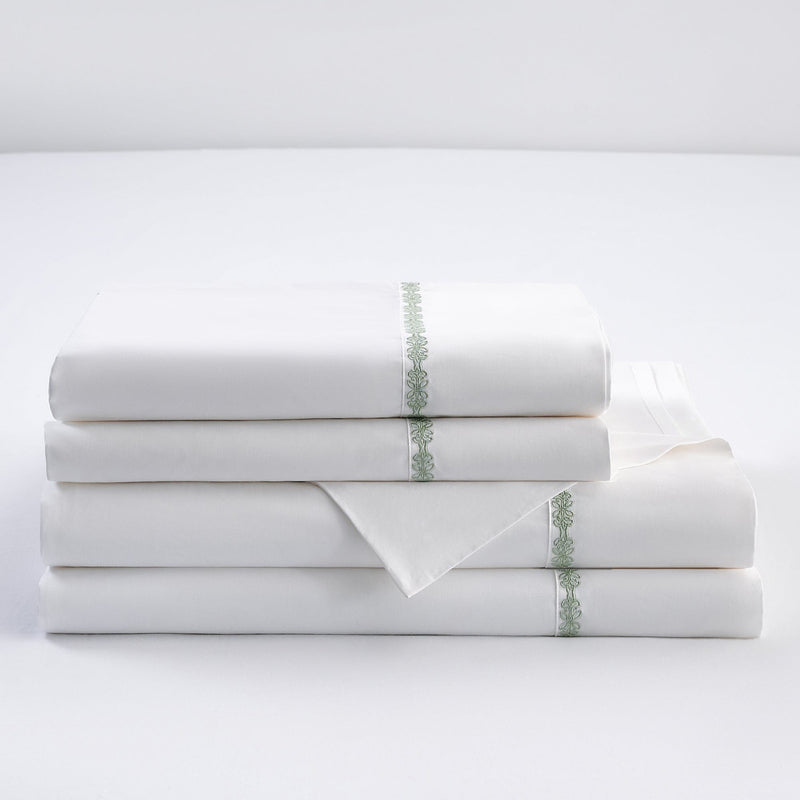 350TC Laurel Embroidered Border Sheet Set Sheet