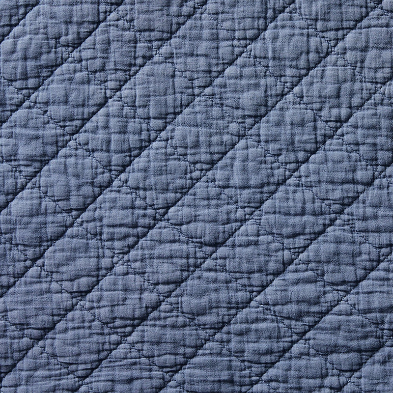 Stonewashed Cotton Gauze Fabric Swatch French Blue Swatch
