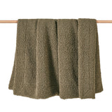 Teddy Throw Blanket 50"W x 60"L / Dark Oak Throw