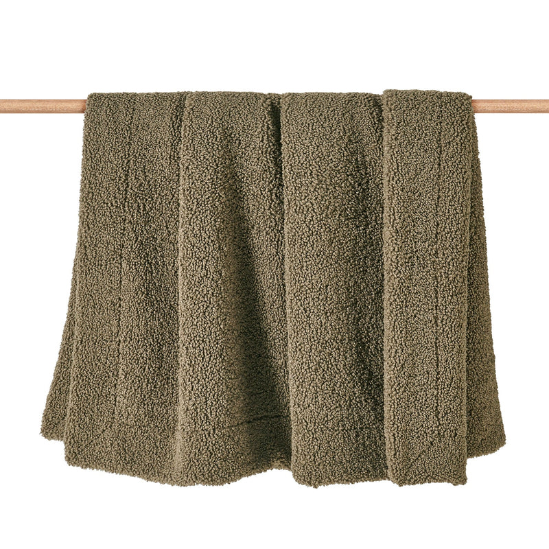 Teddy Throw Blanket 50"W x 60"L / Dark Oak Throw