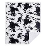 Elsa Cowhide Campfire Sherpa Throw Throw