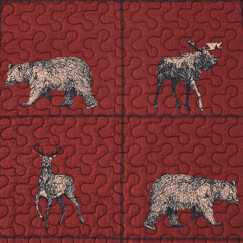 Woodland Plaid Reversible Quilt Set
