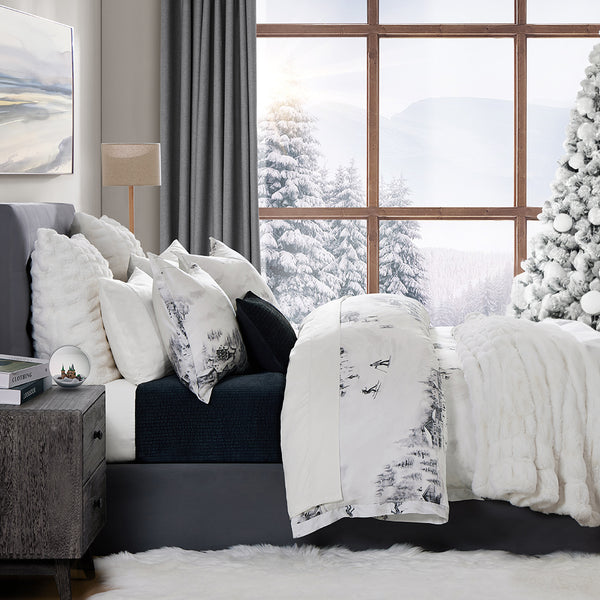 Ski Toile Holiday Bedding