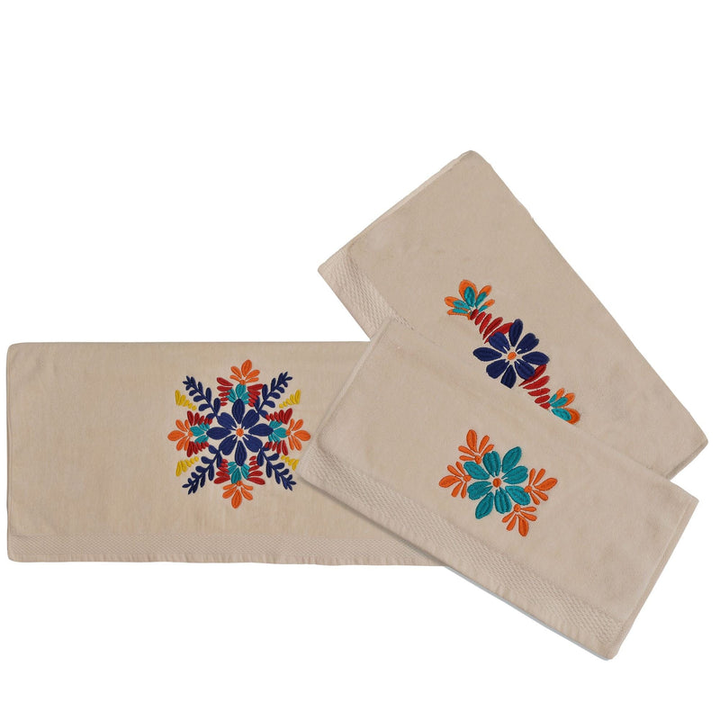 Bonita Towel Set, 3 PC Natural Color Bath Towel