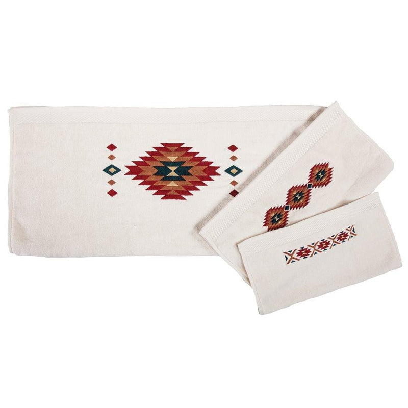 Del Sol 3PC Towel Set, Cream Bath Towel