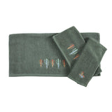 Serape Cactus 3-PC Bath Towel Set, Turquoise Bath Towel