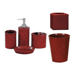 Savannah 6PC Bathroom Set Red Bathroom Sets