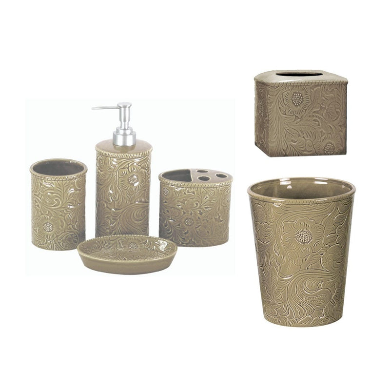 Savannah 6PC Bathroom Set Taupe Bathroom Sets