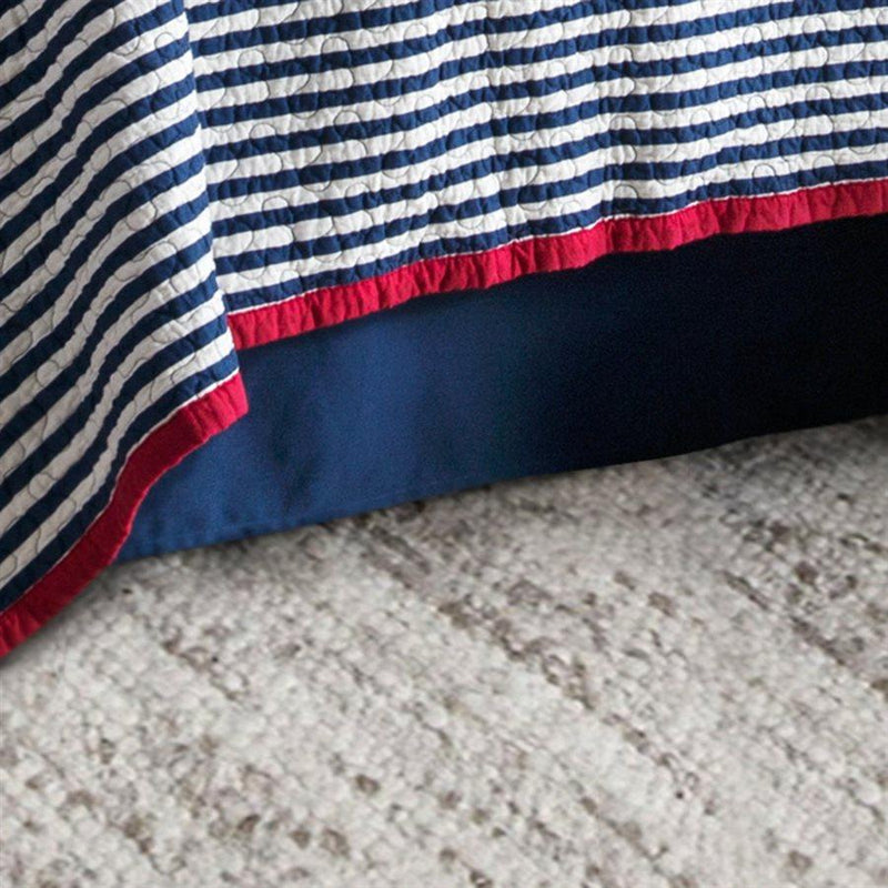 Canvas Bedskirt, Navy Bed Skirt