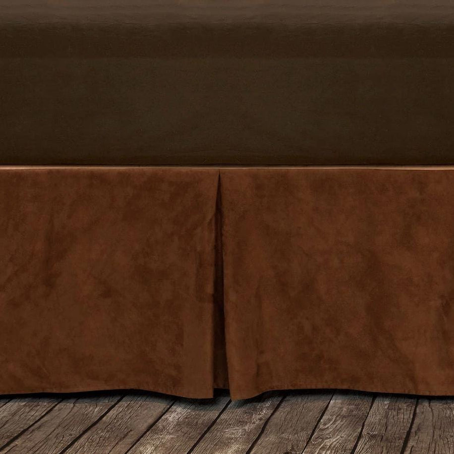 Copper Microfiber Suede Bed Skirt HiEnd Accents