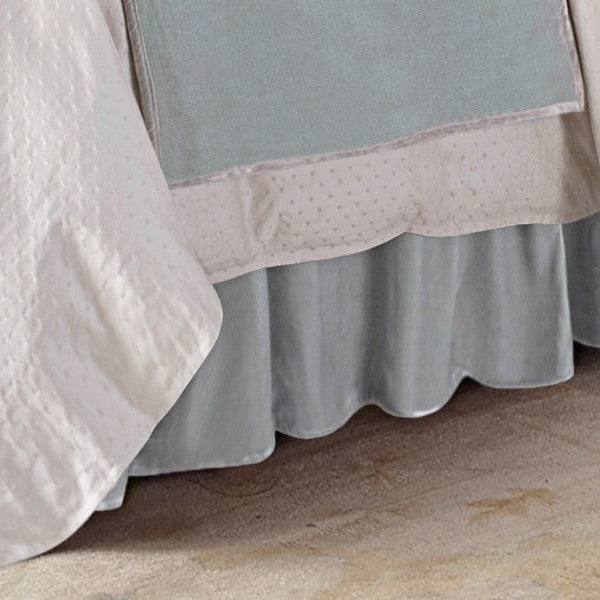 Gathered Velvet Bed Skirt Bed Skirt