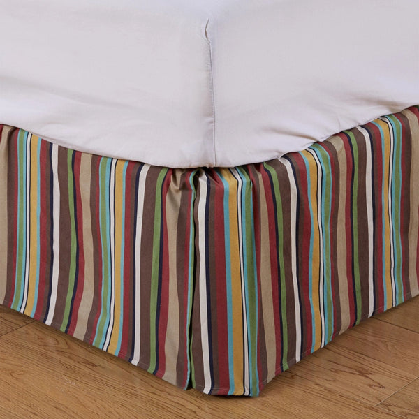 Tammy Western Multicolor Stripe Bedskirt (16"/18" Drop)-Bed Skirt-HiEnd Accents