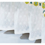White Eyelet Bed Skirt (16" Drop)-Bed Skirt-HiEnd Accents