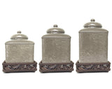 Savannah 3PC Canister Set, Cream Canister