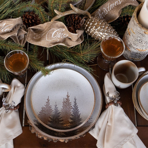 Clearwater Pines 16PC Ceramic Dinnerware Set Ceramic Dinnerware