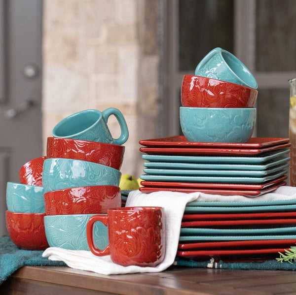 Savannah 16PC Ceramic Dinnerware Set Ceramic Dinnerware