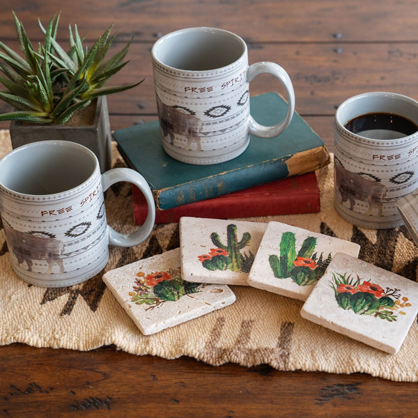 Cactus Blooms Coaster, Set of 4 Coaster