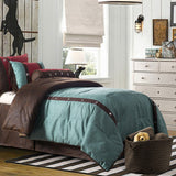 Cheyenne Comforter Set, Turquoise, Twin Comforter