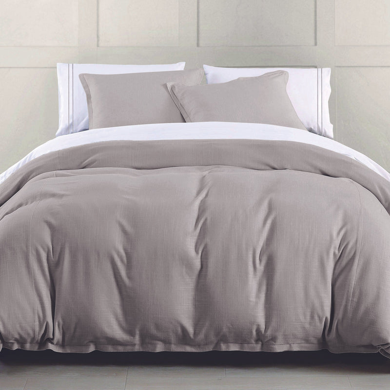 Hera Washed Linen Flange Bedding Set Comforter / Duvet Cover