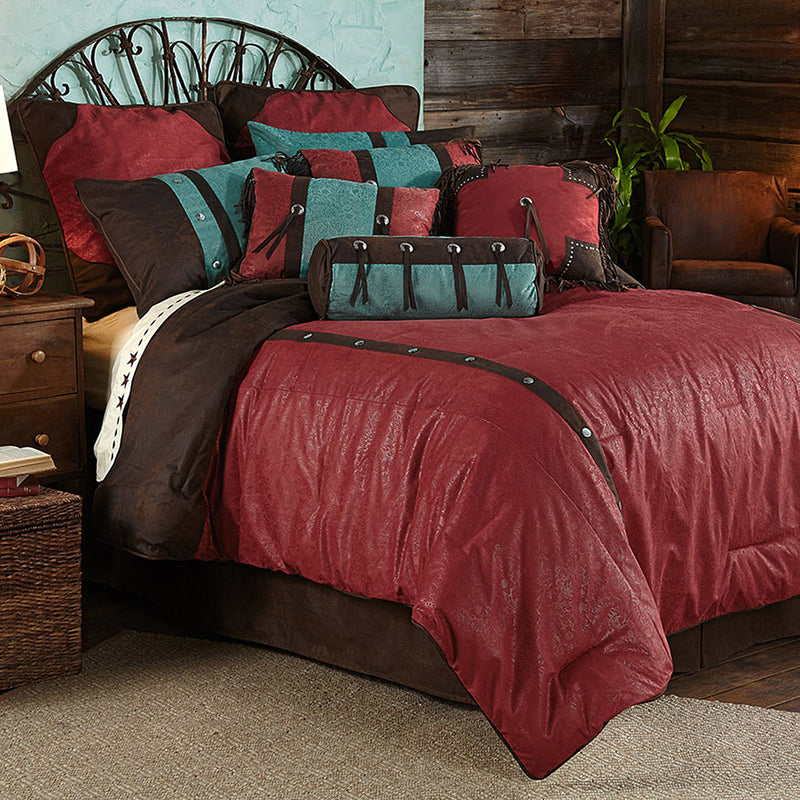 Cheyenne Comforter Set, Red Red / Twin Comforter