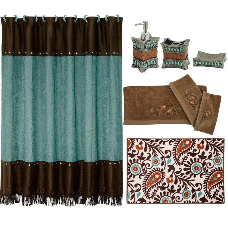 Cheyenne Complete 8 PC Western Bathroom Set Complete Bathroom Sets