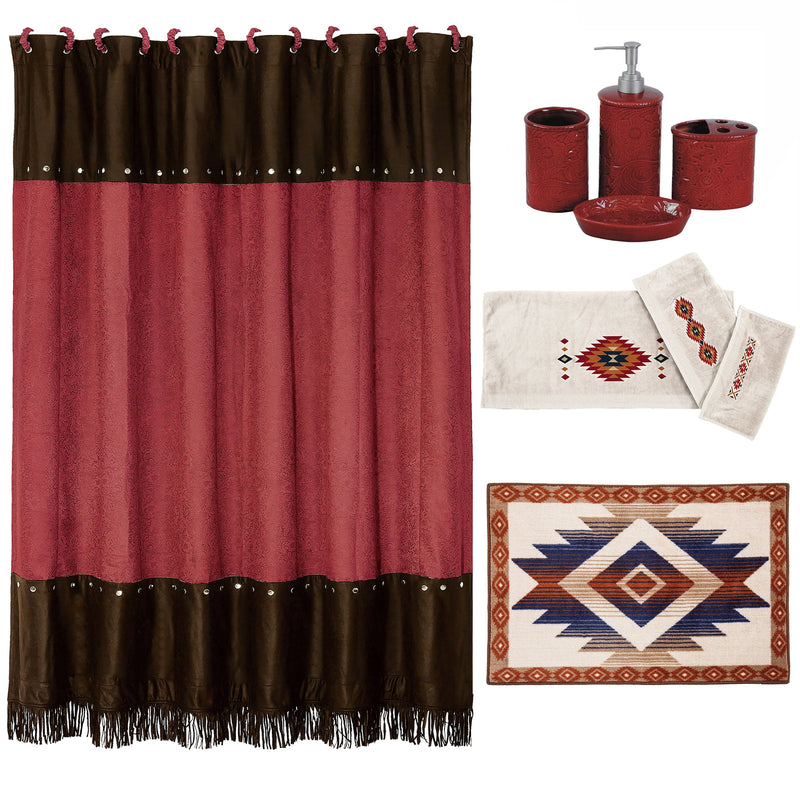 Del Sol Complete 9 PC Southwestern Bathroom Set Complete Bathroom Sets