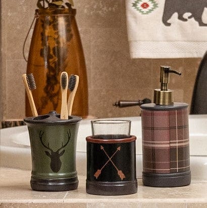 Aztec Bear 3-PC Bath Countertop Accessory Set Countertop Bathroom Sets