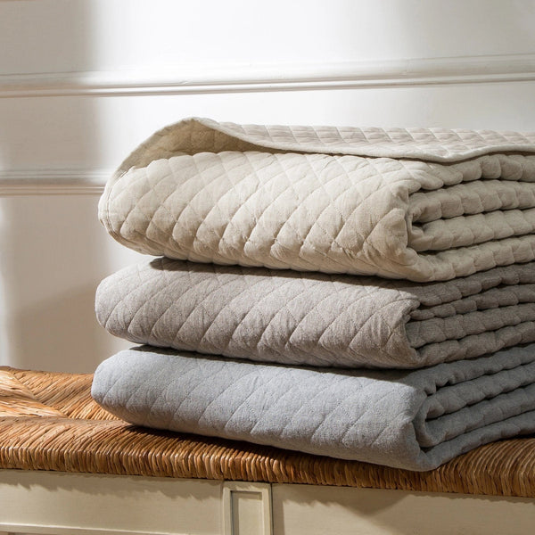 Anna Diamond Quilted Coverlet Set | HiEnd Accents