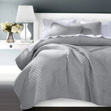 Anna Diamond Quilted Coverlet Coverlet / Full/ Queen / Gray Coverlet