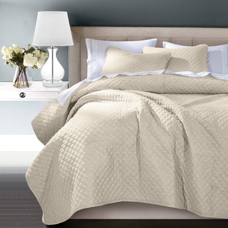 Tan sales coverlet queen