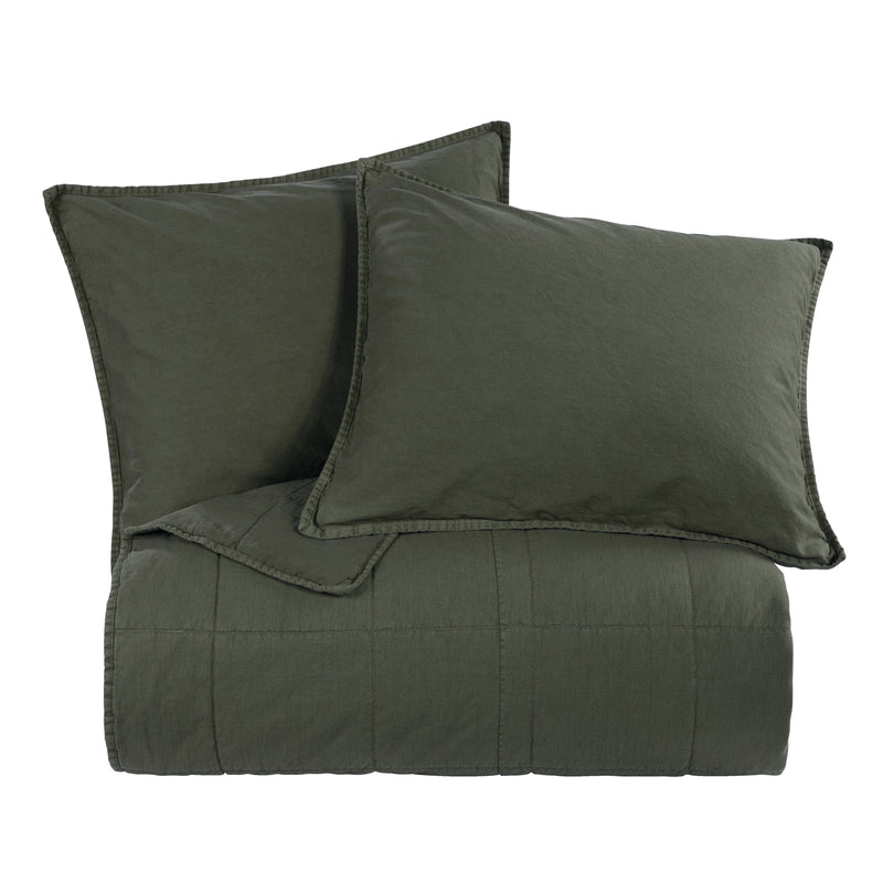 Stonewashed Cotton Canvas Coverlet Coverlet