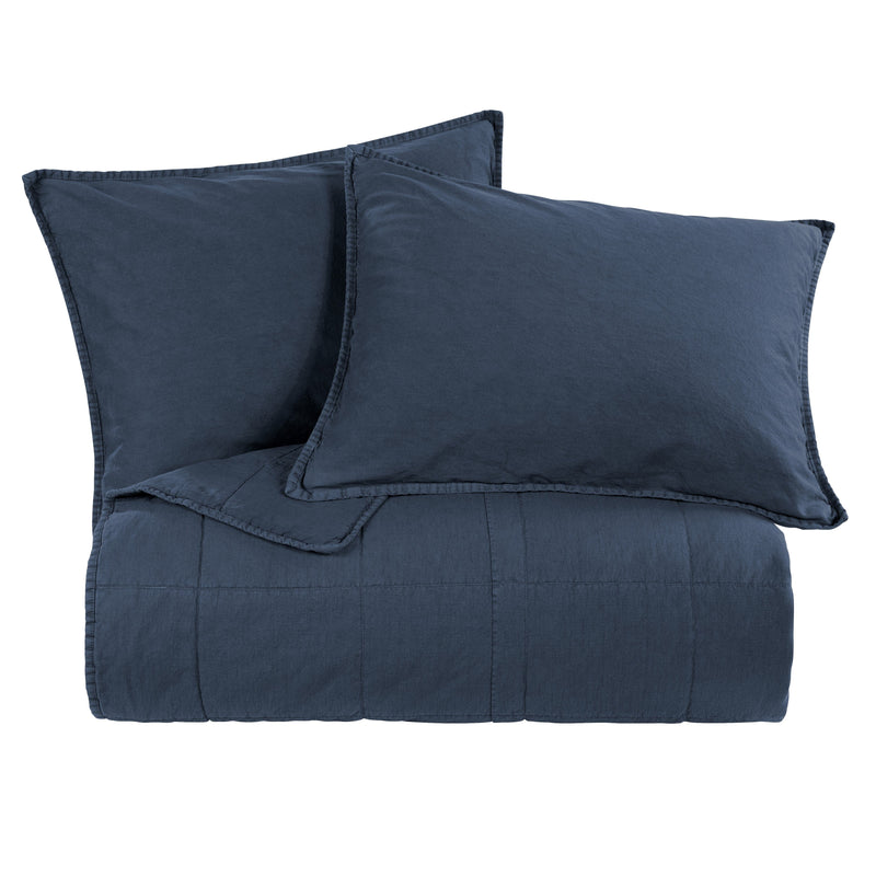 Stonewashed Cotton Canvas Coverlet Coverlet