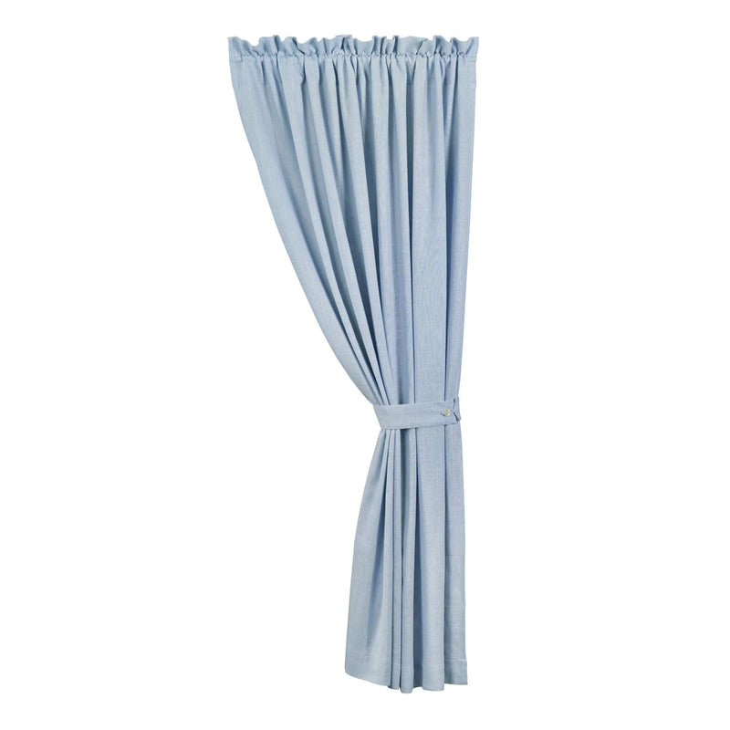 Luna Washed Linen Curtain 48" x 108" / Light Blue Curtain