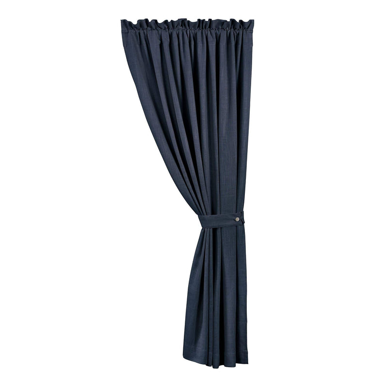 Luna Washed Linen Curtain 48" x 108" / Navy Curtain